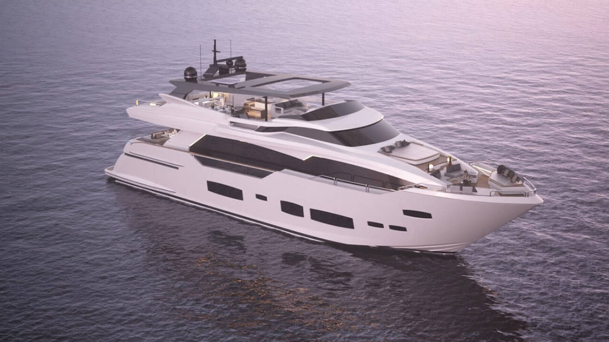 The Lounge on This New 90-Foot Yacht Turns Into a Driving Range at the Touch of a Button