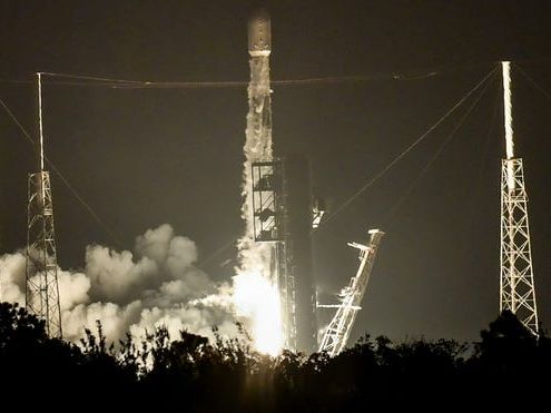 Falcon 9 flight announcements on Saturday