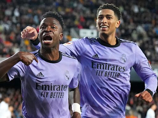Vinicius Junior backed to win 2024 Ballon d'Or ahead of Jude Bellingham as England man is told area he lagged behind Real Madrid team-mate during 2023-24 season | Goal.com South Africa
