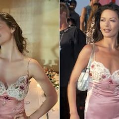 Catherine Zeta-Jones' daughter Carys Douglas wears her pink dress from 1999