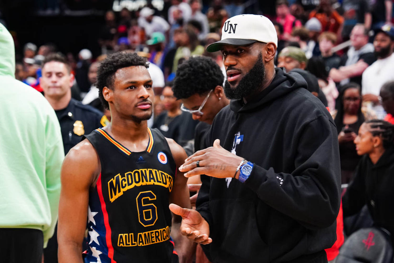 EXCLUSIVE: LeBron James says he will hold son and new teammate Bronny 'accountable' on the court