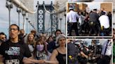 Hundreds of anti-Israel protestors in NYC shut down Manhattan Bridge