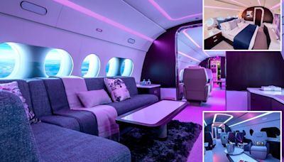 Inside mega-jet you can hire for £11k an HOUR dance area & 5 restaurants