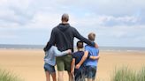 Prince William Poses With All 3 Kids at the Beach in Photo Taken by Kate Middleton for Father’s Day