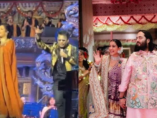 AR Rahman, Shreya Ghoshal and Sukhwinder Singh deliver an enchanting performance at Anant Ambani’s wedding reception