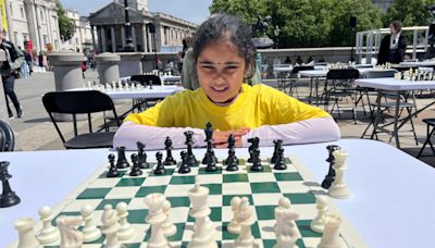 UK's youngest chess champion takes on public