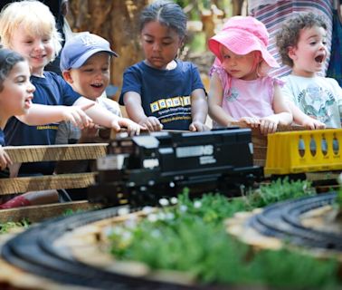 You can now ride a train through a lovely oak grove at Descanso Gardens