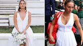 Un figura del tenis sorprendió al debutar en Wimbledon con un atuendo inspirado en su vestido de novia: “Elegancia y estilo”