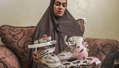 Killed in her pink roller skates, a Palestinian girl’s photo in Gaza goes viral