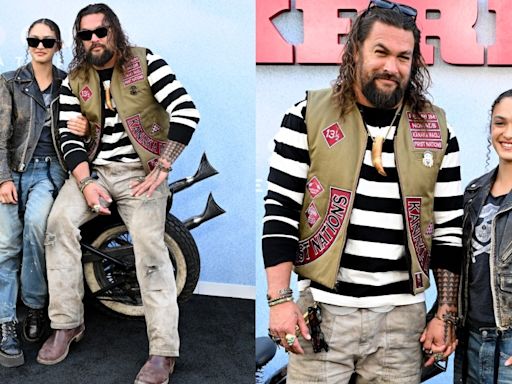 Jason Momoa and Daughter Lola Iolani Momoa Coordinate in Edgy Biker-inspired Looks for ‘The Bikeriders’ Red Carpet Premiere