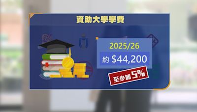 據悉當局計劃明年起分3年加大學學費 加幅不多於9%