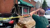 Car crashes into Gus’ Pretzel Shop building