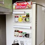 【奇滿來】冰箱置物架 白色6層收納架 廚房無痕掛勾 冰箱側掛架 多功能掛勾 捲筒衛生紙架 櫥櫃掛架 免組裝 ACCX