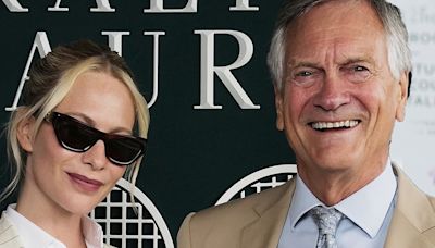 Poppy Delevingne and her dad Charles attend Wimbledon day one