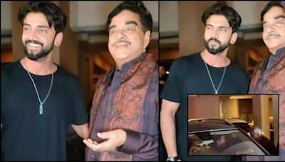 'Is this damage control?': Zaheer Iqbal touches feet of Poonam Sinha, poses with sasurji Shatrughan Sinha after family dinner [reactions]