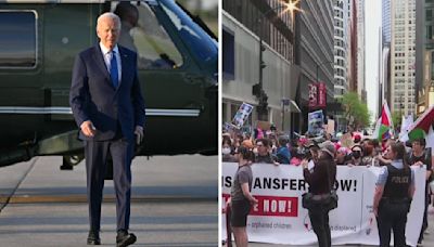 Presidente Biden visita Chicago en medio de protestas en apoyo a Palestina