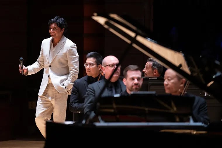 Has M. Night Shyamalan become a music genre? Friday he showed up at the Philadelphia Orchestra to test the idea.