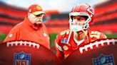 Chiefs coach Andy Reid reacts to Patrick Mahomes' Royals spring training proposal