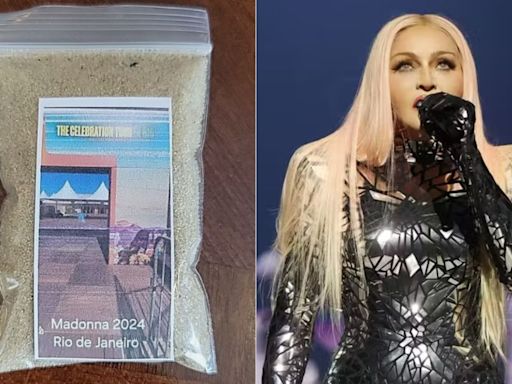 Areia do show de Madonna em Copacabana é vendida como item raro em site