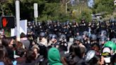 Police confront pro-Palestinian protesters at UCLA
