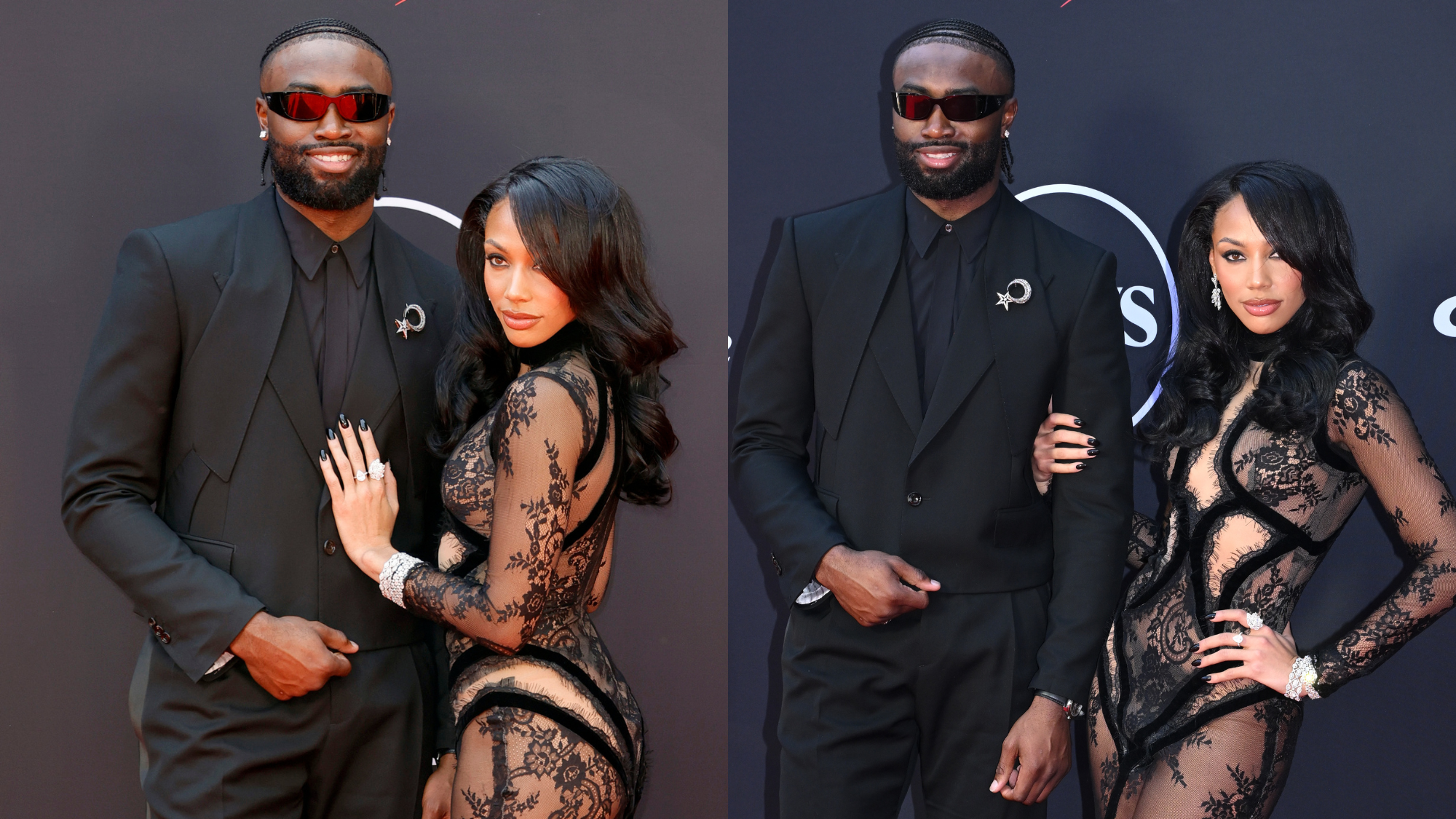 Jaylen Brown And WNBA Star Kysre Gondrezick Get Cozy On 2024 ESPY’S Red Carpet