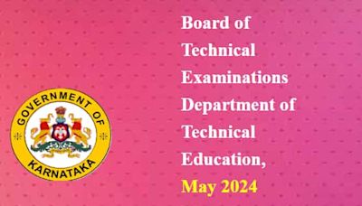 DTE Karnataka Diploma Result 2024 declared at dtek.karnataka.gov.in, direct link here
