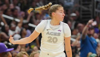 Aces Rookie Kate Martin Exits Game vs. Sky with Apparent Ankle Injury