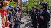 College protests live: NYPD reveals cop “unintentionally” fired gun while breaching locked office at Columbia