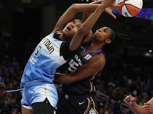 Angel Reese flexes toughness in her first Chicago Sky home game highlighted by a hard foul — and a costly error