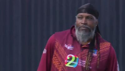 Video: Chris Gayle Rolls Back With His Vintage Version During WI vs SA WCL 2024 Match