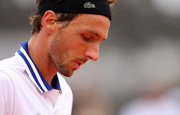 Arthur Rinderknech exits French Open match with injury after kicking advertisement board during outburst
