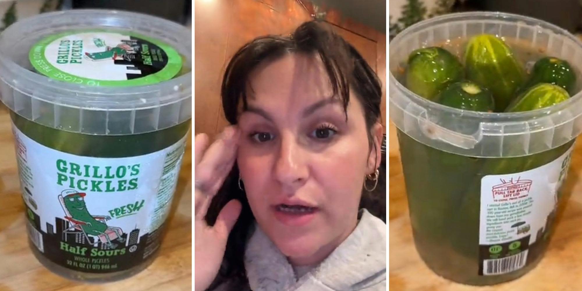 ‘I’m freaking out’: Customer drinks from jar of Grillo’s Pickles. Then she notices something strange
