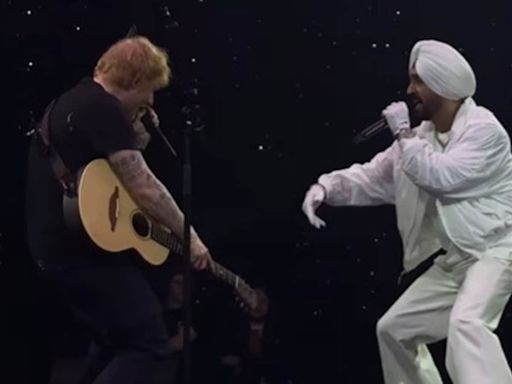 Ed Sheeran returns favour, makes surprise appearance at Diljit Dosanjh concert in Birmingham. Watch