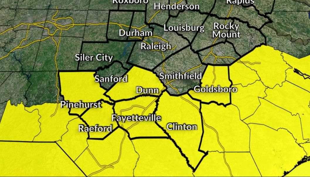 Severe thunderstorm watch in central NC; risk of very large hail and 65 mph gusts