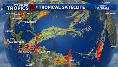 NHC tracking 3 tropical waves just days before the start of hurricane season