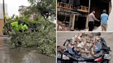 Árboles caídos, paredes derribadas e inundaciones: los estragos tras el paso de fuertes tormentas en Houston