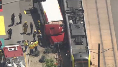 55 injured in Los Angeles after Metro train collides with bus