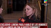 La reacción de Lorena Paola cuando le preguntaron por los rumores que la vinculan a Alberto Fernández