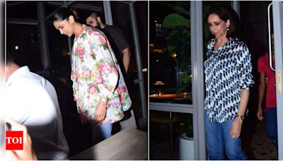 Deepika Padukone oozes pregnancy glow in floral ensemble at family dinner in Mumbai | Hindi Movie News - Times of India