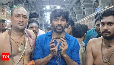 Dhanush visits Tiruvannamalai Arunachaleswarar Temple along with his sons posts his 41st birthday celebration | Tamil Movie News - Times of India