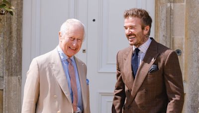 David Beckham swaps beekeeping tips with the King as he becomes ambassador of monarch's charity