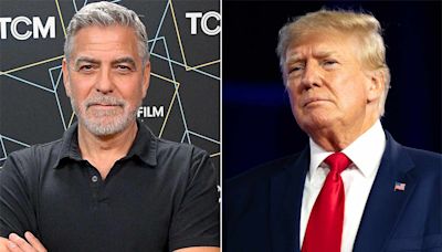 George Clooney responds to Donald Trump telling him to 'get out' of politics: 'I will if he does'