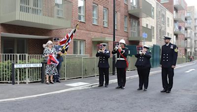 Forces personnel join mother to honour fallen soldier at road naming ceremony