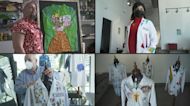 Batas médicas convertidas en arte para "superhéroes" panameños contra covid-19