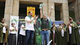 Concurso de escanciadores del Festival de la Sidra de Nava