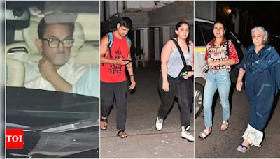 ...Khan, Nupur Shikhare, Fatima Sana Shaikh and other family members visit Reena Dutta's house after her father's passing | Hindi Movie News - Times of India