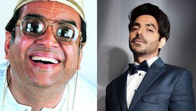 Paresh Rawal and Aparshakti Khurana recreate the iconic scene of Hera Pheri on the sets of Badtameez Gill