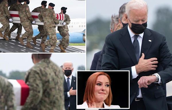 Jen Psaki forced to retract false book claim that Biden did not check his watch during ceremony for US troops slain in Afghanistan