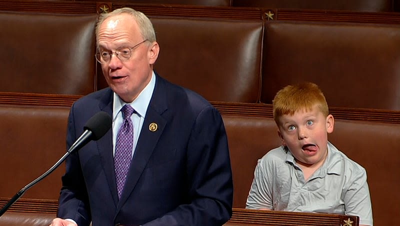 Video: Congressman’s 6-year-old son hilariously steals spotlight during speech
