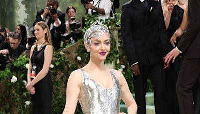 Amanda Seyfried Matches Her Silver Hair to Her Diamond Crown at the Met Gala